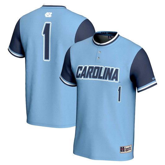 Gameday Greats 1 Carolina Blue North Carolina Tar Heels Lightweight Softball Jersey - retro stitched jersey jersey for Gameday Greats fans