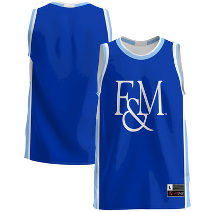 Gameday Greats Blue Franklin Marshall Diplomats Lightweight Basketball Jersey - retro stitched basketball jersey for Gameday Greats fans