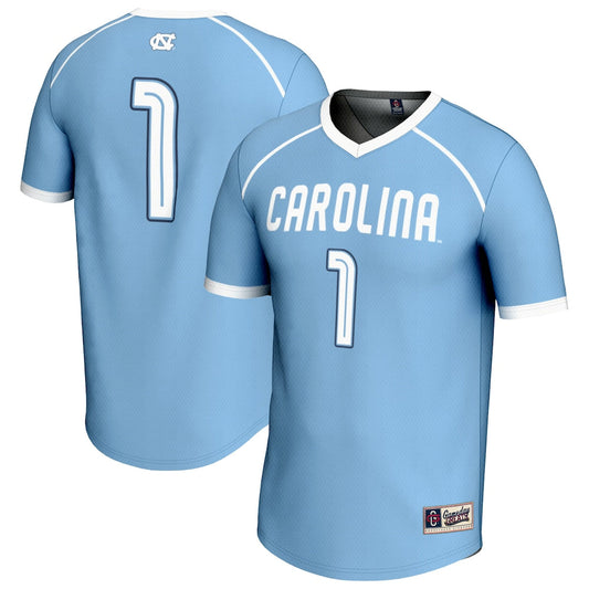 Gameday Greats 1 Carolina Blue North Carolina Tar Heels Lightweight Lacrosse Fashion Jersey - retro stitched jersey jersey for Gameday Greats fans