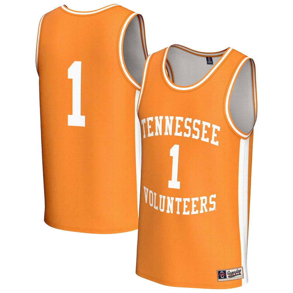 Gameday Greats 1 Tennessee Orange Tennessee Volunteers Lightweight Basketball Fashion Jersey - retro stitched basketball jersey for Gameday Greats fans