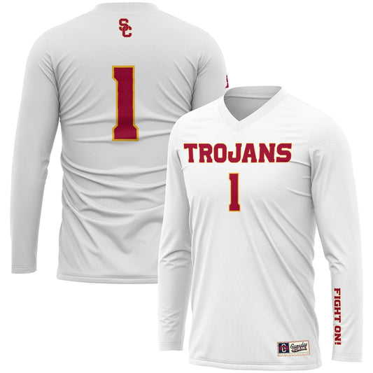 Gameday Greats 1 White Usc Trojans Lightweight Volleyball Jersey - retro stitched jersey jersey for Gameday Greats fans