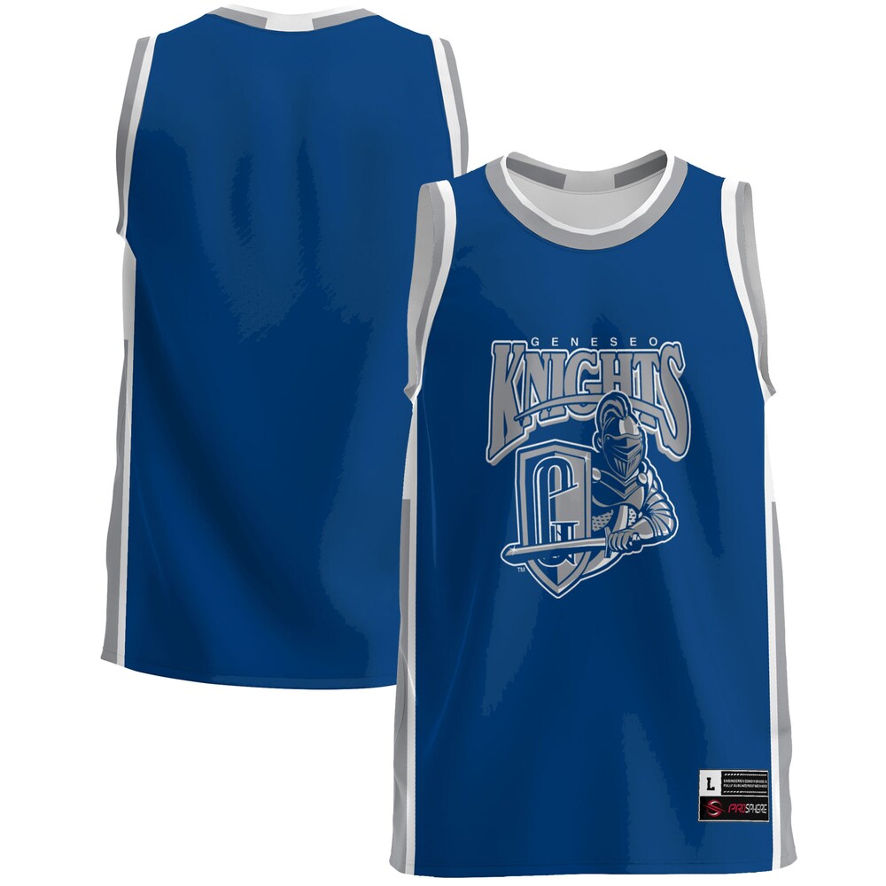 Gameday Greats Blue Suny Geneseo Knights Lightweight Basketball Jersey - retro stitched basketball jersey for Gameday Greats fans