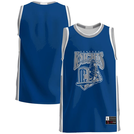 Gameday Greats Blue Suny Geneseo Knights Lightweight Basketball Jersey - retro stitched basketball jersey for Gameday Greats fans