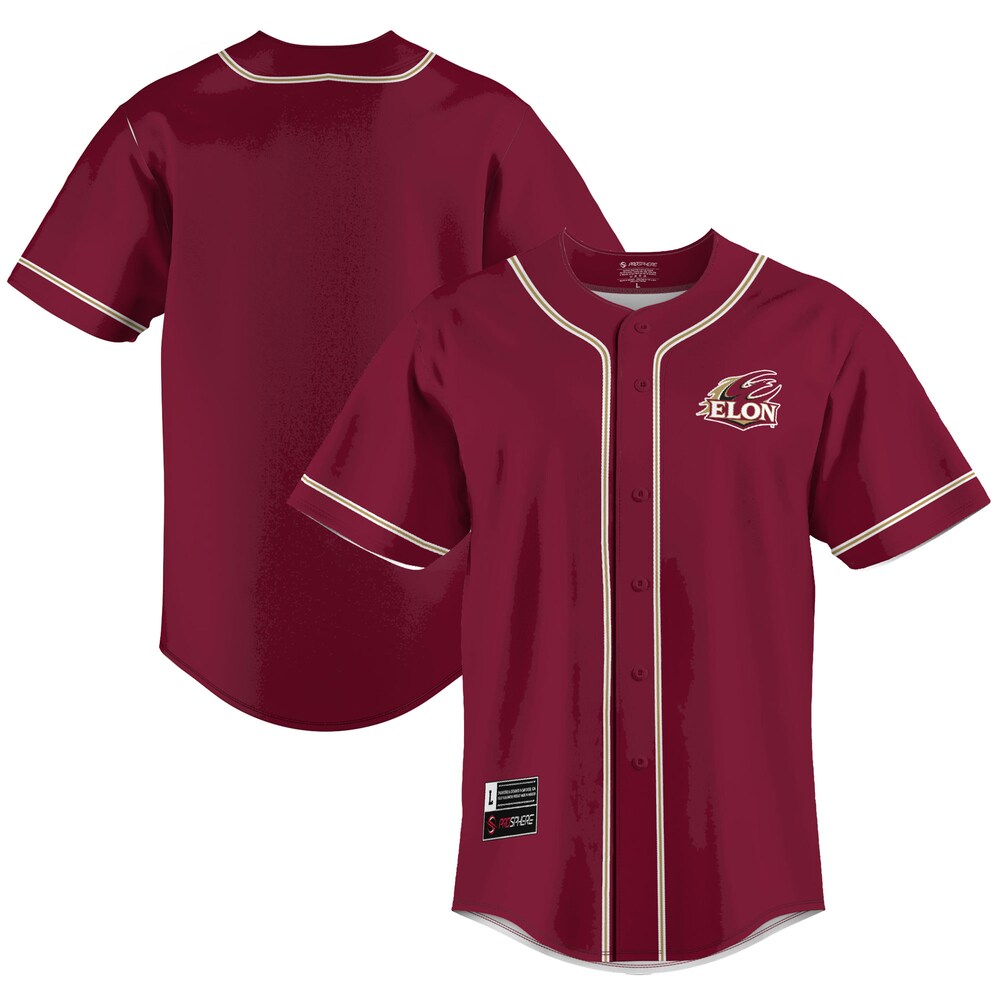 Gameday Greats Maroon Elon Phoenix Lightweight Baseball Jersey - retro stitched baseball jersey for Gameday Greats fans