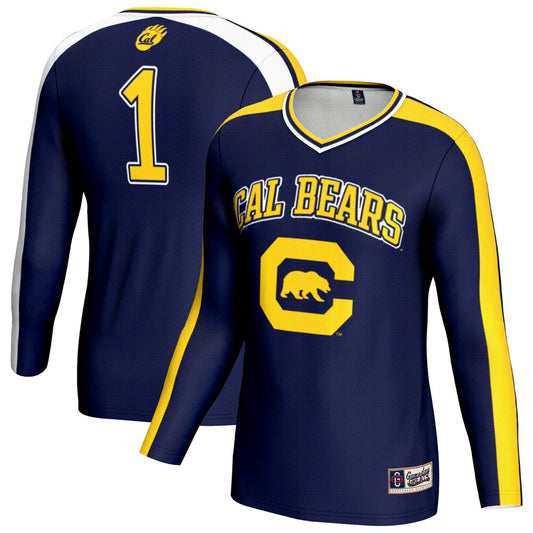Gameday Greats Navy Cal Bears 1 Lightweight Volleyball Fashion Jersey - retro stitched jersey jersey for Gameday Greats fans
