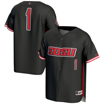 Gameday Greats 1 Black San Diego State Aztecs Lightweight Baseball Fashion Jersey - retro stitched baseball jersey for Gameday Greats fans
