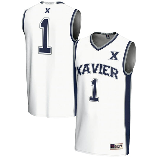 Gameday Greats 1 White Xavier Musketeers Lightweight Basketball Jersey - retro stitched basketball jersey for Gameday Greats fans