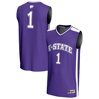 Gameday Greats 1 Purple Kansas State Wildcats Lightweight Collegiate Basketball Fashion Jersey - retro stitched basketball jersey for Gameday Greats fans