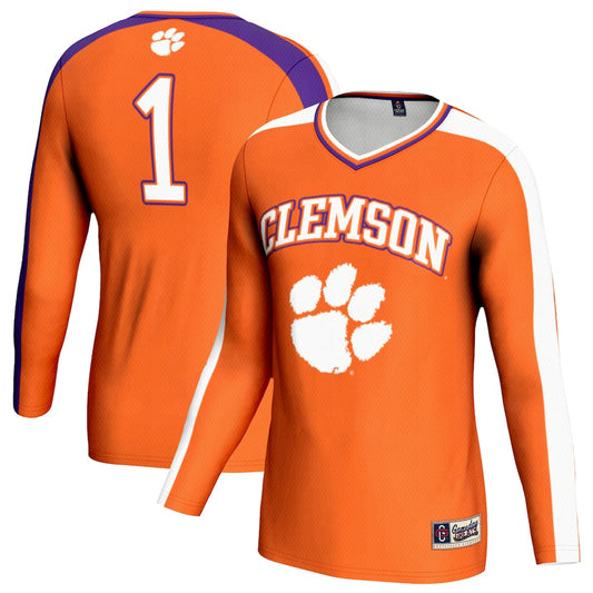 Gameday Greats Orange Clemson Tigers Volleyball Lightweight Fashion Jersey - retro stitched jersey jersey for Gameday Greats fans