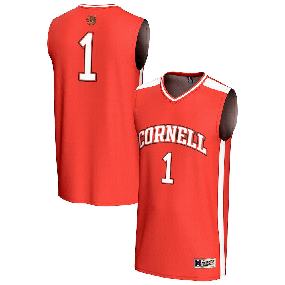 Gameday Greats 1 Red Cornell Big Red Lightweight Collegiate Basketball Fashion Jersey - retro stitched basketball jersey for Gameday Greats fans