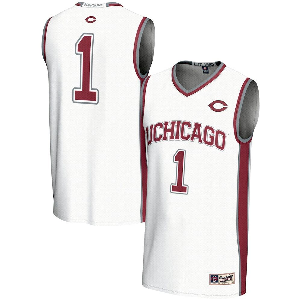 Gameday Greats 1 White Uchicago Maroons Lightweight Basketball Jersey - retro stitched basketball jersey for Gameday Greats fans
