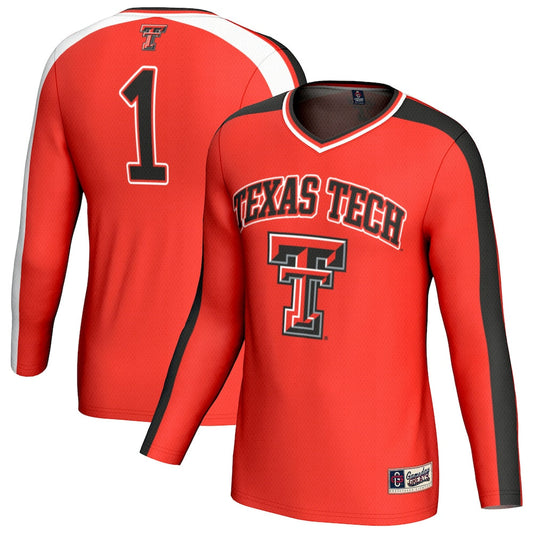 Gameday Greats 1 Red Texas Tech Red Raiders Lightweight Volleyball Fashion Jersey - retro stitched jersey jersey for Gameday Greats fans