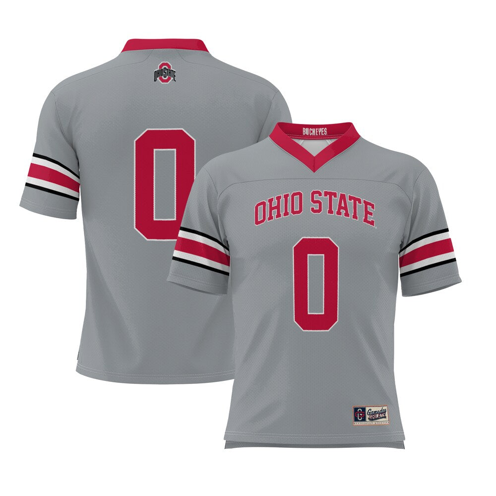 Gameday Greats 0 Gray Ohio State Buckeyes Lightweight Lacrosse Jersey - retro stitched jersey jersey for Gameday Greats fans