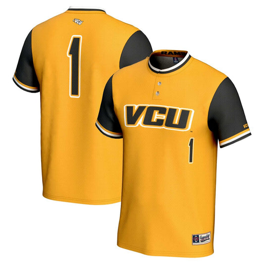 Gameday Greats 1 Gold Vcu Rams Lightweight Softball Jersey - retro stitched jersey jersey for Gameday Greats fans