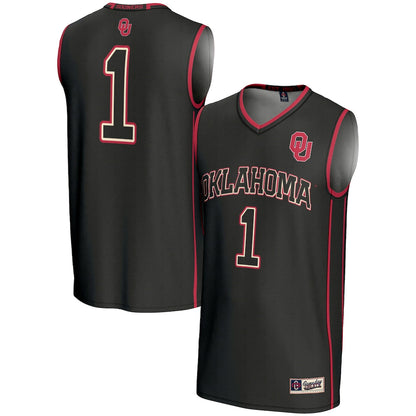 Gameday Greats 1 Black Oklahoma Sooners Lightweight Basketball Jersey - retro stitched basketball jersey for Gameday Greats fans