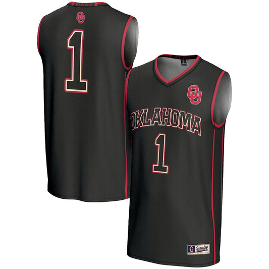 Gameday Greats 1 Black Oklahoma Sooners Lightweight Basketball Jersey - retro stitched basketball jersey for Gameday Greats fans