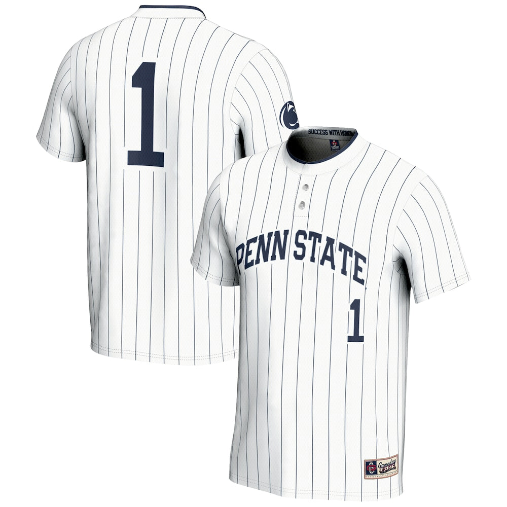 Gameday Greats 1 White Penn State Nittany Lions Lightweight Softball Jersey - retro stitched jersey jersey for Gameday Greats fans