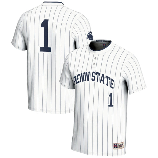 Gameday Greats 1 White Penn State Nittany Lions Lightweight Softball Jersey - retro stitched jersey jersey for Gameday Greats fans