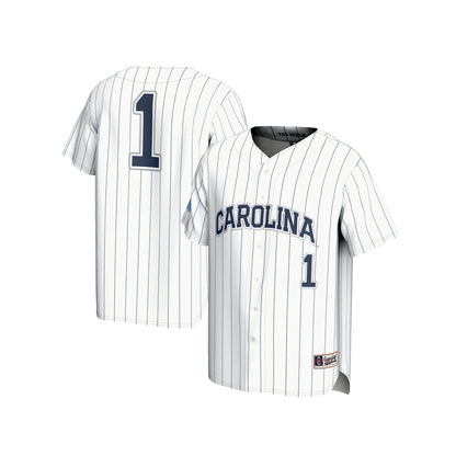 Gameday Greats White 1 North Carolina Tar Heels Lightweight Baseball Fashion Jersey - retro stitched baseball jersey for Gameday Greats fans
