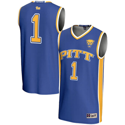 Gameday Greats 1 Royal Pitt Panthers Lightweight Basketball Jersey - retro stitched basketball jersey for Gameday Greats fans