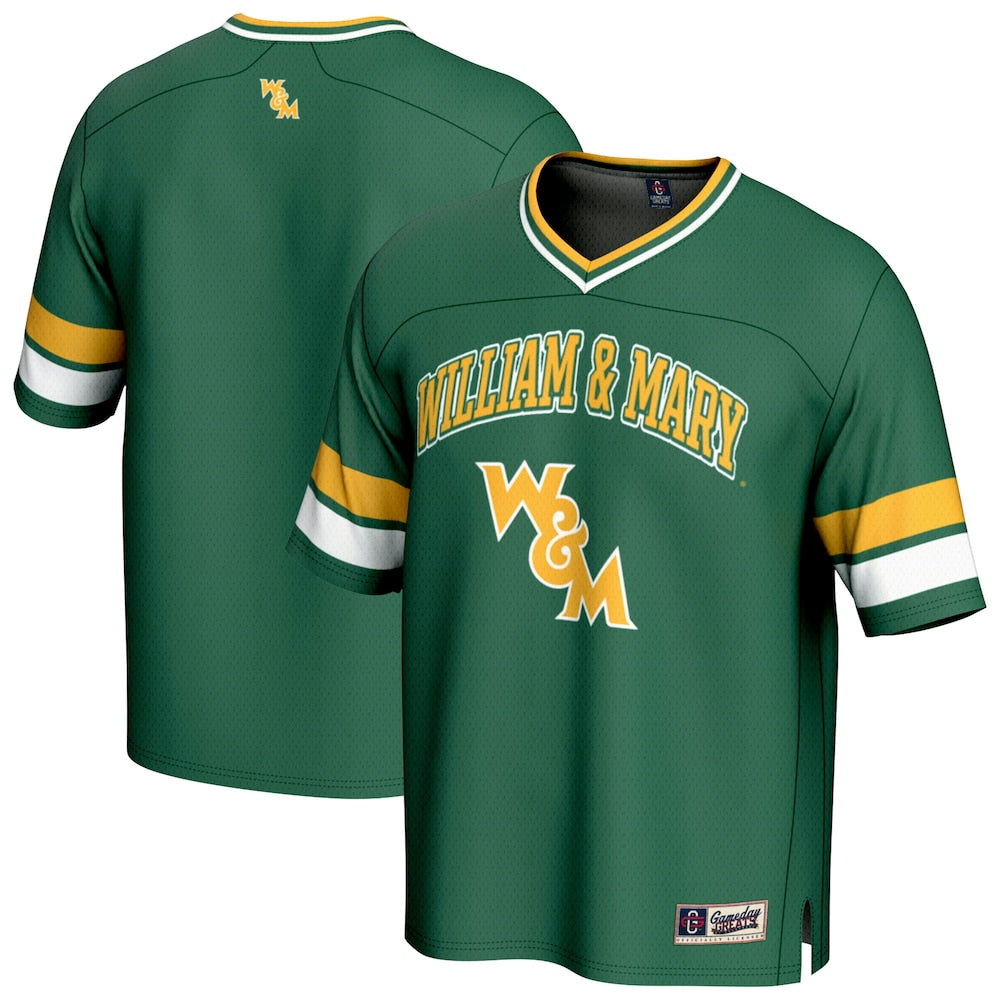 Gameday Greats Green William Mary Tribe Football Jersey - retro stitched football jersey for Gameday Greats fans