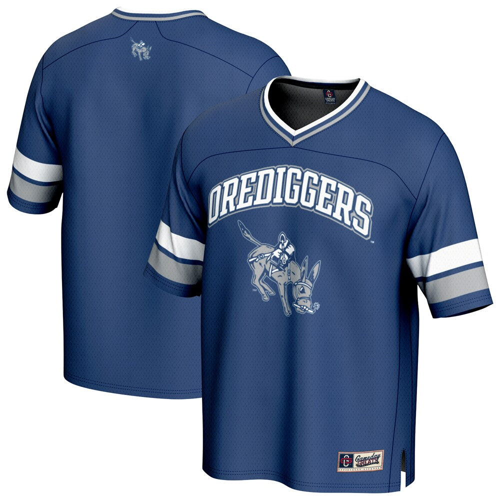 Gameday Greats Blue Colorado School Of Mines Orediggers Spirit Football Jersey - retro stitched football jersey for Gameday Greats fans