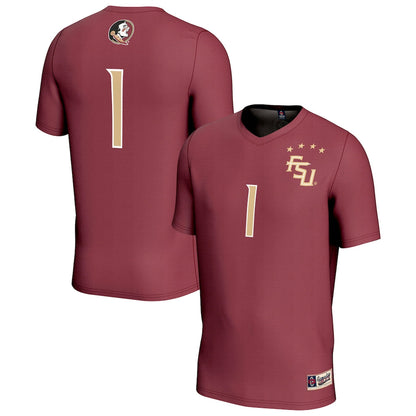 Gameday Greats 1 Garnet Florida State Seminoles Lightweight Collegiate Soccer Fashion Jersey - retro stitched jersey jersey for Gameday Greats fans