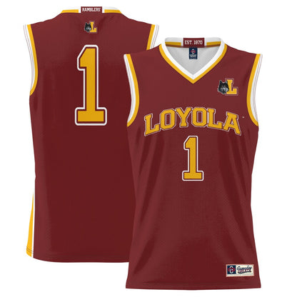 Gameday Greats 1 Maroon Loyola Chicago Ramblers Lightweight Basketball Jersey - retro stitched basketball jersey for Gameday Greats fans