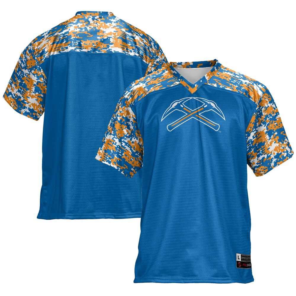 Gameday Greats Blue Wisconsin Platteville Pioneers Football Jersey - retro stitched football jersey for Gameday Greats fans
