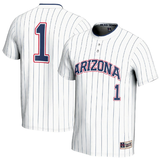 Gameday Greats 1 White Arizona Wildcats Lightweight Softball Fashion Jersey - retro stitched jersey jersey for Gameday Greats fans