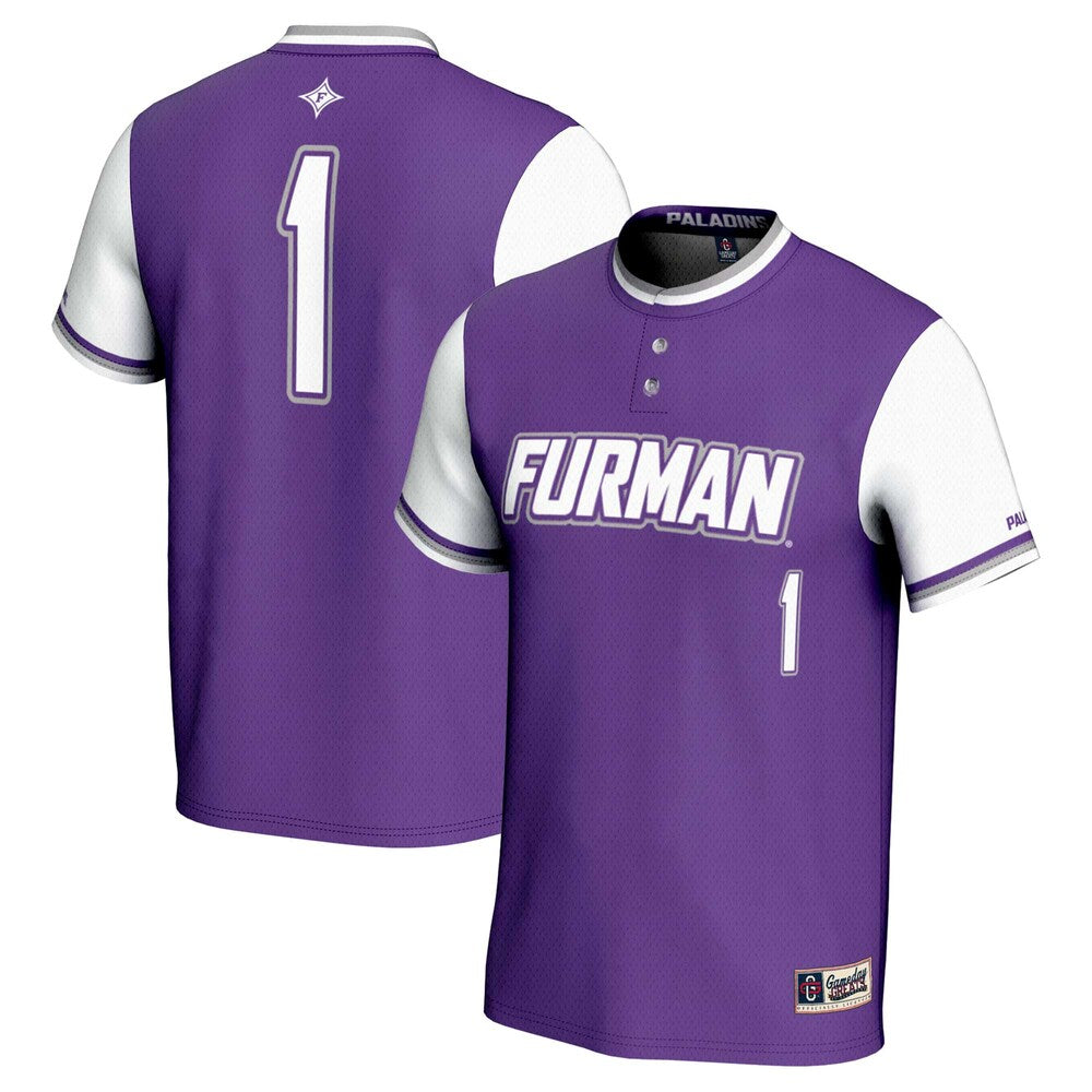 Gameday Greats 1 Purple Furman Paladins Lightweight Softball Jersey - retro stitched jersey jersey for Gameday Greats fans