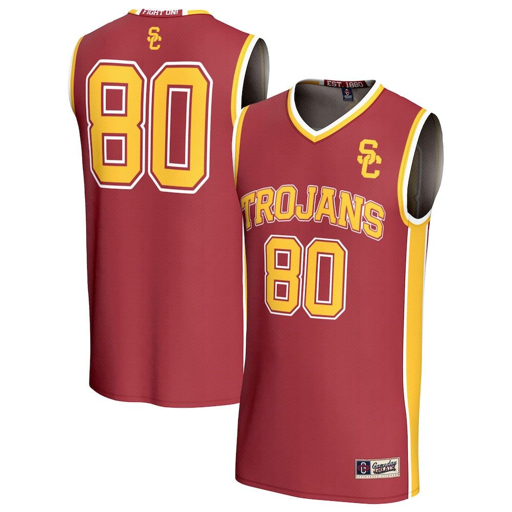 Gameday Greats 80 Cardinal Usc Trojans Lightweight Basketball Fashion Jersey - retro stitched basketball jersey for Gameday Greats fans