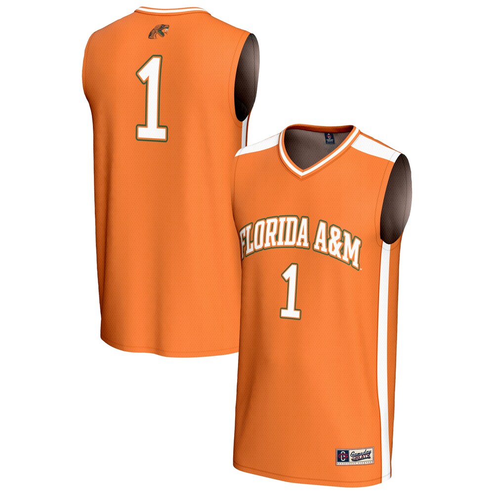 Gameday Greats 1 Orange Florida Am Rattlers Lightweight Collegiate Basketball Fashion Jersey - retro stitched basketball jersey for Gameday Greats fans