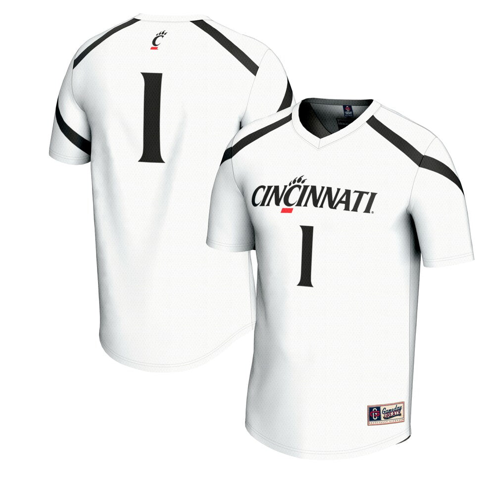 Gameday Greats White 1 Cincinnati Bearcats Lacrosse Fashion Jersey - retro stitched jersey jersey for Gameday Greats fans
