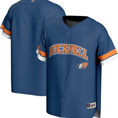 Gameday Greats Blue Bucknell Bison Spirit Baseball Jersey - retro stitched baseball jersey for Gameday Greats fans