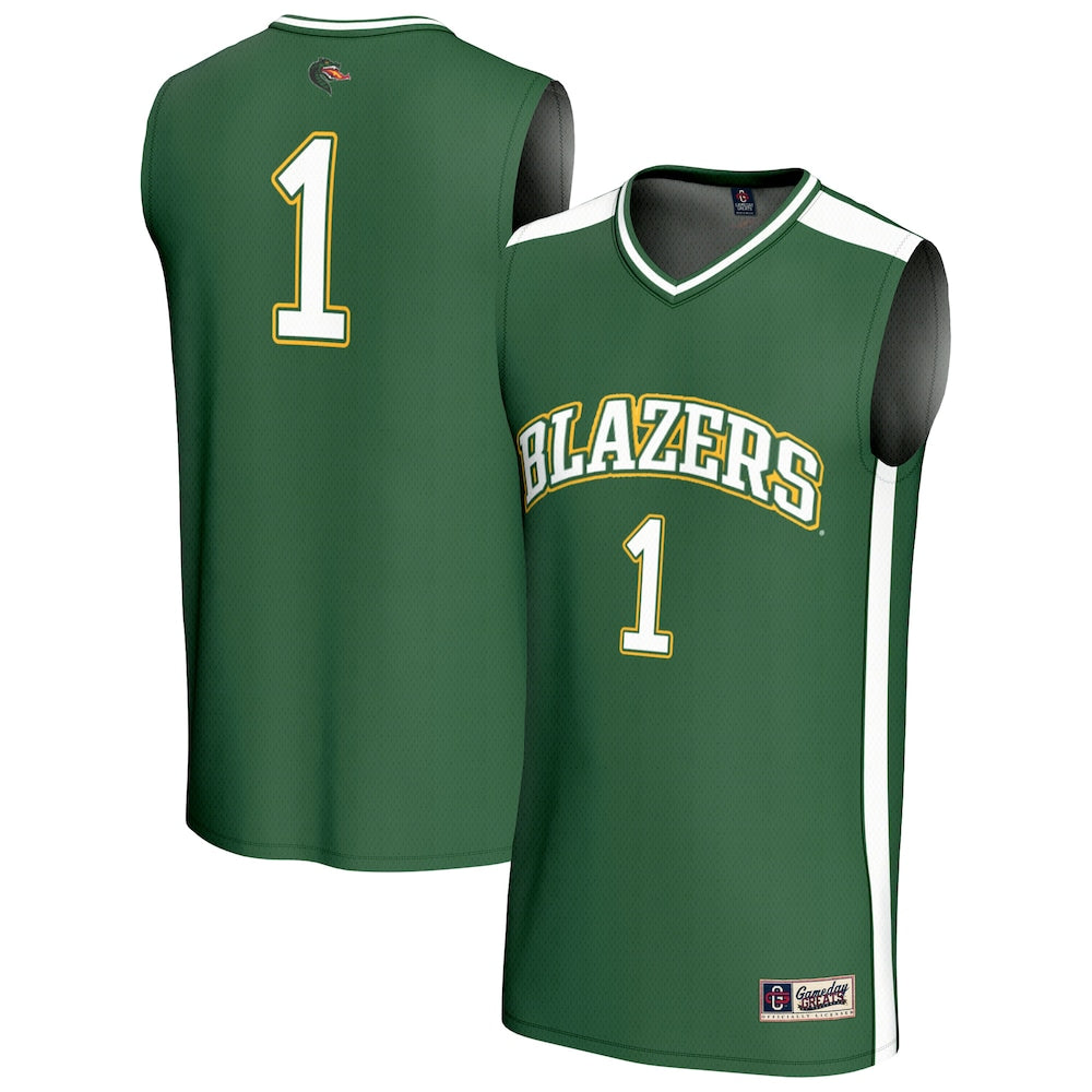 Gameday Greats 1 Green Uab Blazers Lightweight Basketball Fashion Jersey - retro stitched basketball jersey for Gameday Greats fans