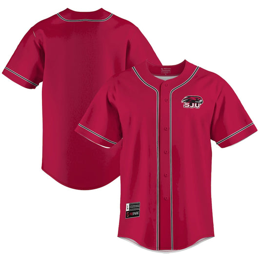 Gameday Greats Blue Saint Josephs Hawks Lightweight Baseball Jersey - retro stitched baseball jersey for Gameday Greats fans
