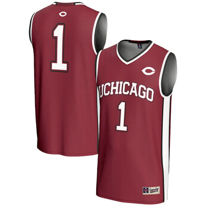Male Gameday Greats 1 Maroon Uchicago Maroons Lightweight Basketball Jersey - retro stitched basketball jersey for Male Gameday fans