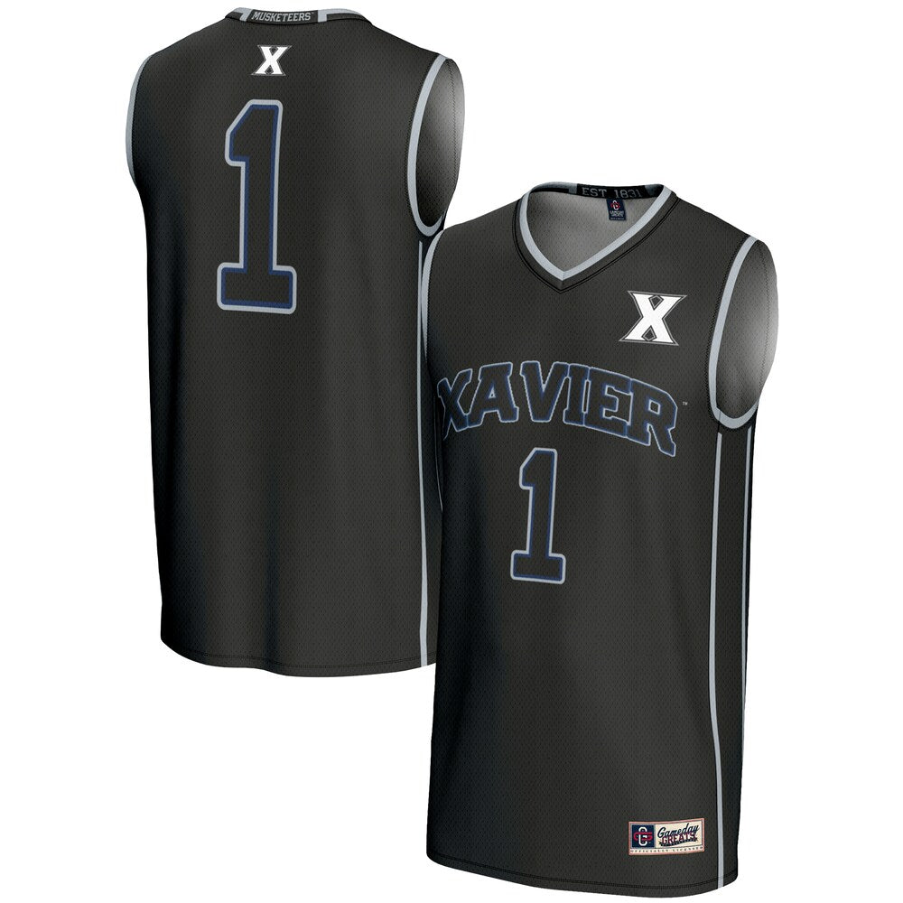 Gameday Greats 1 Black Xavier Musketeers Lightweight Basketball Jersey - retro stitched basketball jersey for Gameday Greats fans