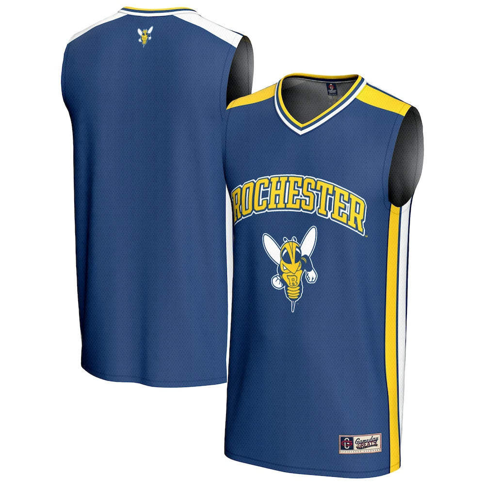 Gameday Greats Blue Rochester Yellow Jackets Basketball Jersey - retro stitched basketball jersey for Gameday Greats fans