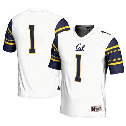 Gameday Greats 1 White Cal Bears Football Jersey - retro stitched football jersey for Gameday Greats fans