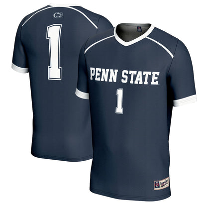 Gameday Greats 1 Navy Penn State Nittany Lions Lacrosse Lightweight Fashion Jersey - retro stitched jersey jersey for Gameday Greats fans