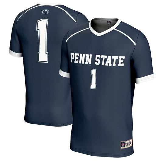 Gameday Greats 1 Navy Penn State Nittany Lions Lacrosse Lightweight Fashion Jersey - retro stitched jersey jersey for Gameday Greats fans
