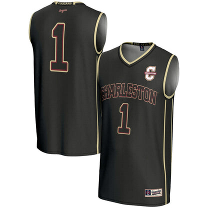 Gameday Greats Black Charleston Cougars 1 Basketball Jersey - retro stitched basketball jersey for Gameday Greats fans