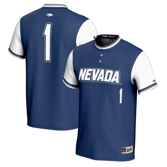 Gameday Greats 1 Navy Nevada Wolf Pack Lightweight Softball Jersey - retro stitched jersey jersey for Gameday Greats fans