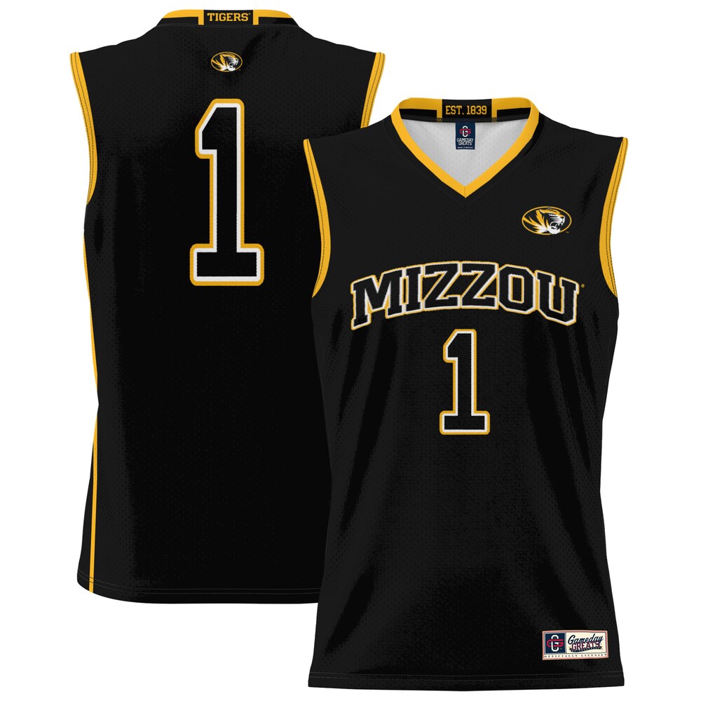 Gameday Greats 1 Black Missouri Tigers Lightweight Basketball Jersey - retro stitched basketball jersey for Gameday Greats fans