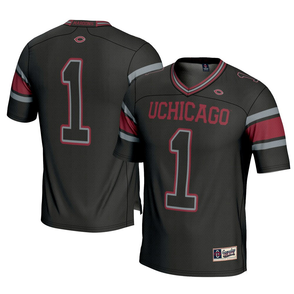 Gameday Greats 1 Black Uchicago Maroons Football Jersey - retro stitched football jersey for Gameday Greats fans