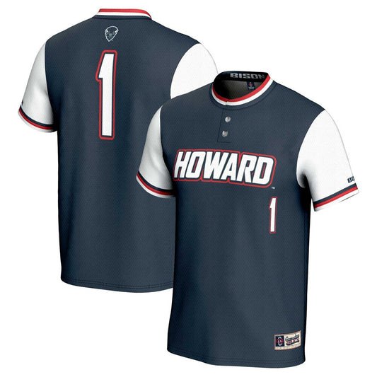 Gameday Greats 1 Navy Howard Bison Lightweight Softball Jersey - retro stitched jersey jersey for Gameday Greats fans