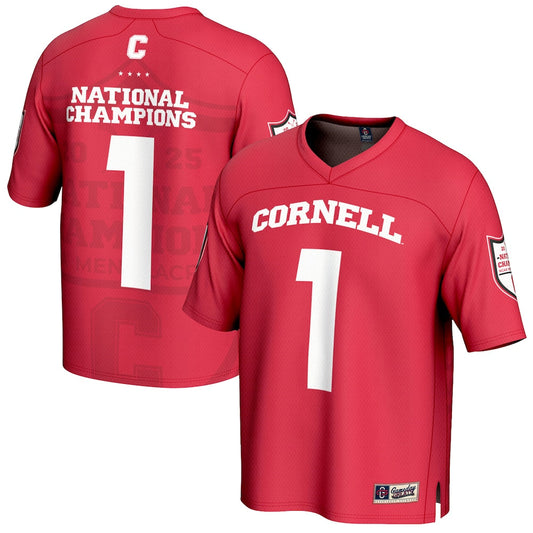 Gameday Greats 1 Red Cornell Big Red 2025 Ncaa Lacrosse National Champions Lightweight Fashion Jersey - retro stitched jersey jersey for Gameday Greats fans