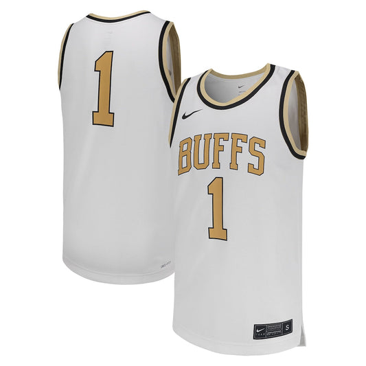 1 White Colorado Buffaloes Replica Basketball Jersey - retro stitched basketball jersey for 1 White fans